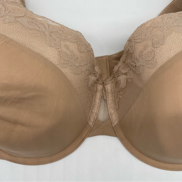 Olga Plus Size Cloud 9 Underwire Contour Bra with Lace Toasted Almond size 42C - Picture 5 of 6